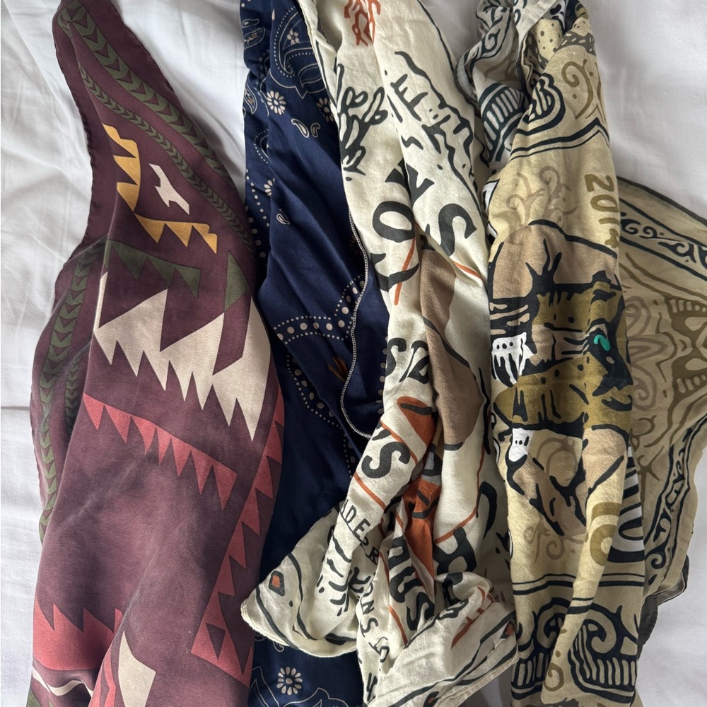 Set of 4 Western Scarfs/Bandanas